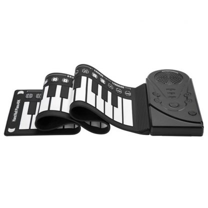 Unisex Flexible Keyboard Digital Educational Piano Kid's 75kg 49-Keys white 0 Roll-Up Black Music 5