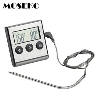 오븐온도계 MOSEKO Digital Oven Thermometer Kitchen Food Cooking Meat BBQ Probe Thermometer With Timer Water Milk Temperature Cooking Tools