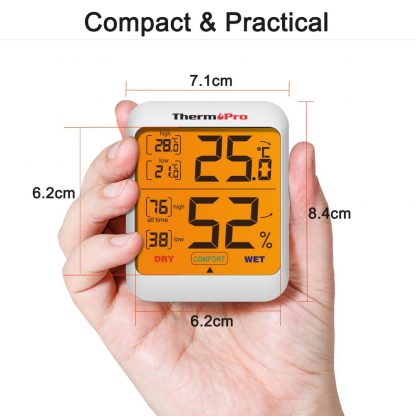 Thermopro TP53 Digital  Indoor Thermometers & Hygrometers Weather Station Room Thermometer with Touch Back light 3