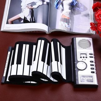 Portable Flexible 61 Keys Silicone MIDI Digital Roll-Up Keyboard Piano Foldable Diatonic Electronic Roll Up Piano