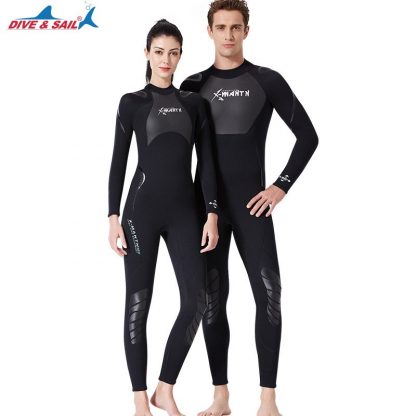 New 3mm Neoprene+Shark Skin Patchwork Wet Suit for Men Women Diving Scuba Snorkeling Surfing Keep Warm Anti-scratch UPF50+ 1