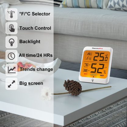 Thermopro TP53 Digital  Indoor Thermometers & Hygrometers Weather Station Room Thermometer with Touch Back light 1