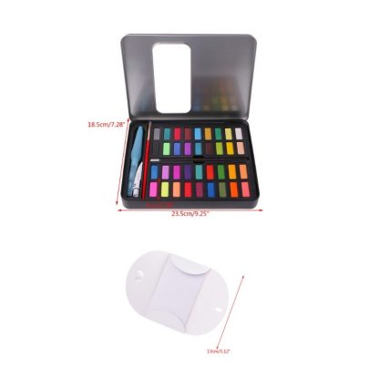 36 Colors Solid Watercolor Artist Paint Set Painting Box with Pens Paper And Bag Artist Art Supplies 5