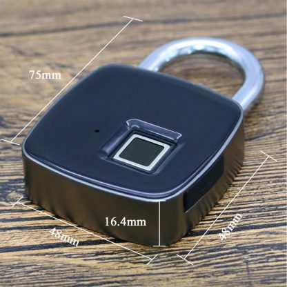 지문인식자물쇠ZWN Z1 USB Rechargeable Smart Keyless Fingerprint Lock IP65 Waterproof Anti-Theft Security Padlock Door Luggage Case Lock 4