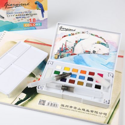 18/24/36 Solid Watercolor Art Paint Pigment Set Portable Painting Drawing Kit 3