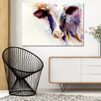 Abstract Art Watercolor Cow Animal Painting Wall Art Pictures For Living Room Canvas Painting Print Poster Decoration Pictures