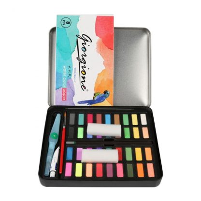 18/24/36 Solid Watercolor Art Paint Pigment Set Portable Painting Drawing Kit