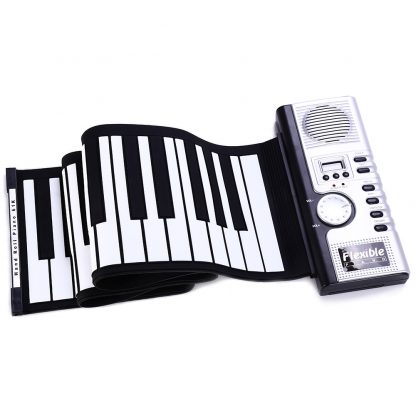 Portable Roll-Up 61 MIDI Soft Silicone Keys Flexible Electronic Piano Music Keyboard
