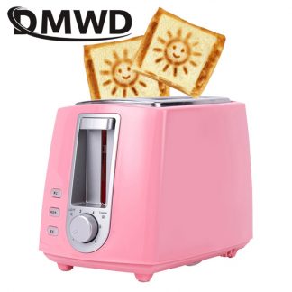 DWMD Stainless steel Electric Toaster Household Automatic Bread Baking Maker Breakfast Machine Toast Sandwich Grill Oven 2 Slice