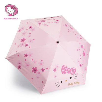 헬로키티 3단 미니우산 Hello Kitty Cartoon Lovely Girl Womens Umbrella Pocket Mini- Fold Too Parasol Portable Five Folding Regenschirm Sunshade  4