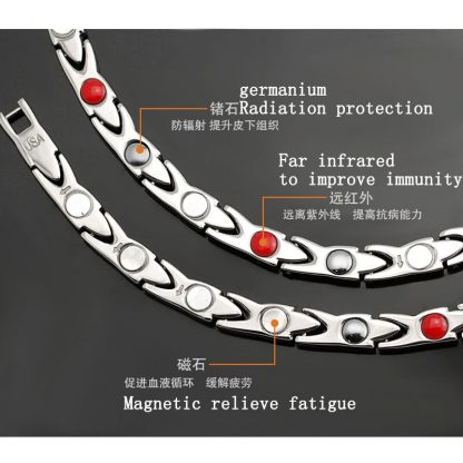 Wollet Jewelry Health Energy Magnetic Pure Titanium Necklace Infrared Germanium  Relieve Fatigue Cervical Spine Necklace 5