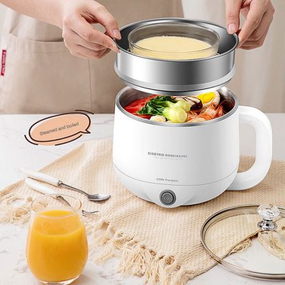 Multifunctional Electric Hot Pot Electric Food Steamer Heating Cup Stainless Steel Rice Cooker Steamer Food Cooker 220V 2