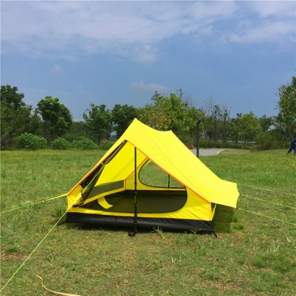 1.85Kg 2인용 백패킹 비박 미니멀 텐트 패스트스태쉬WJ Outdoor Trekker tent 2 person Double Layer Rodless 1.85kg Ultralight A Tent SNZP018 for hiking,Backpacking camping 2
