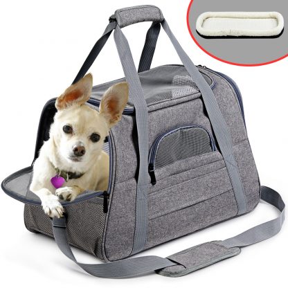 Dog Carrier Portable Pet Backpack Messenger Cat Carrier Outgoing Small Dog Travel Bag Soft Side Breathable Pet Carrier For Cat