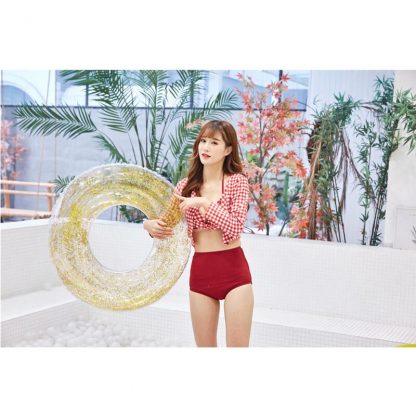 Sequin Pool Float Inflatable Swimming Pool Crystal Shiny Swim Ring 70cm Adult pool Tube Circle For Swimming Pool Toys 2
