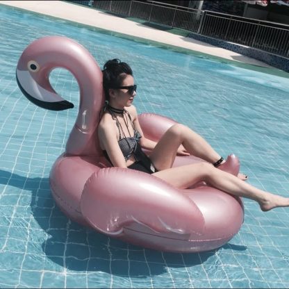 YUYU Rose Gold Inflatable Flamingo pool Float Tube pool Adult Giant swimming pool Swimming Ring Pool Toys swimming float  1