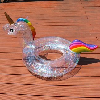 YUYU Sequin Unicorn pool float inflatable Swimming Ring Kids Adult crystal shiny Swim Ring pool tube circle swimming pool toys