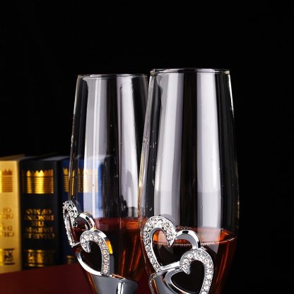 하트 샴페인잔Champagne Glass Flutes Perfect for Wedding Gifts 1pieces Luxury Crystal Toasting Flutes and Wine Glasses 2