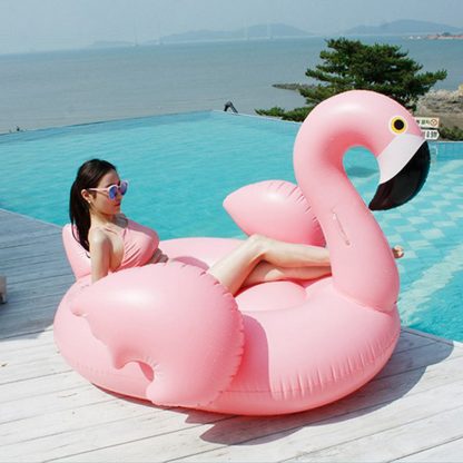 YUYU Rose Gold Inflatable Flamingo pool Float Tube pool Adult Giant swimming pool Swimming Ring Pool Toys swimming float  4