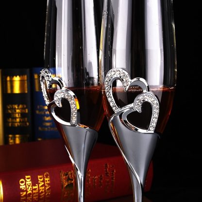 하트 샴페인잔Champagne Glass Flutes Perfect for Wedding Gifts 1pieces Luxury Crystal Toasting Flutes and Wine Glasses 1