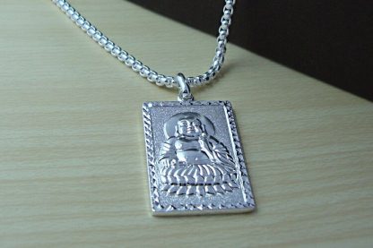 불교 목걸이 Chinese style Buddha pendant necklace fashion brand solid 925 silver necklace for men personality woman sterling silver jewelry 5