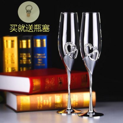 하트 샴페인잔Champagne Glass Flutes Perfect for Wedding Gifts 1pieces Luxury Crystal Toasting Flutes and Wine Glasses 3