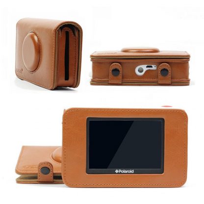 Retro PU Leather Camera Bag Protective Case Cover Pouch Carry Bag for Polaroid Snap Touch Instant Print Digital Camera Accessory 5