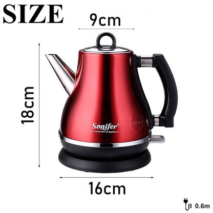 1.2L Colorful 304 Stainless Steel Electric Kettle Cordless 1500W Household Kitchen Quick Heating Electric Boiling Teapot Sonifer 5