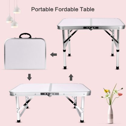 접이식 캠핑 낚시 용품 야외테이블Strong Foldable Table Aluminum Outdoor Camping Table Waterproof Laptop Desk Adjustable Table BBQ Portable Lightweight Box