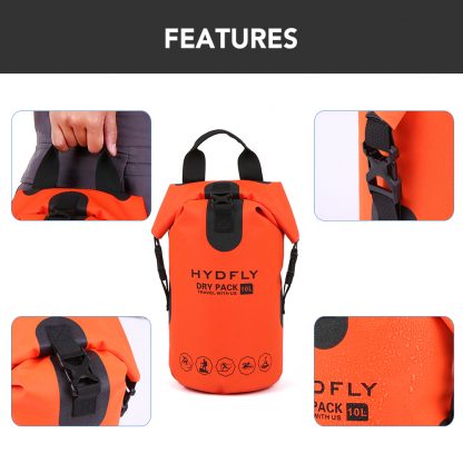 Outdoor Waterproof Dry Bag River Trekking Floating Roll-top Backpack Drifting Swimming camping Water Sports Dry Bag 10/15/20L 3