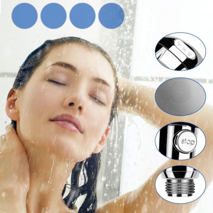 ABS Plastic Water Saving Shower heads Filter SPA Round 3 adjustable shower modes High Pressure Bathroom Handheld Showerhead 5