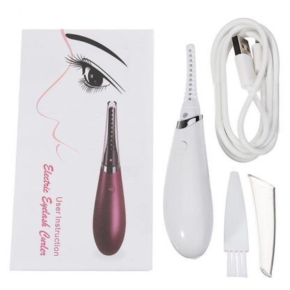 New Mini USB Rechargeable Electric Heated Eyelash Long-Lasting Electric Ironing Eyelash Curler Device For Beauty Gift 2