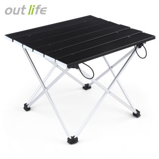 Outlife Portable Outdoor BBQ Camping Picnic Aluminum Alloy Folding Table Portable Lightweight Rain-Proof Mini Rectangle Table