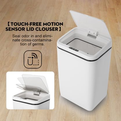 Automatic Touchless Intelligent induction Motion Sensor Kitchen Trash Can Wide Opening Sensor Eco-friendly Waste Garbage Bin 3