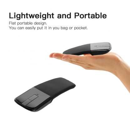 2.4 GHz Flexible Design Fordable Wireless Optical Mouse ARC Touch folding Mice With USB Receiver For Microsoft PC Laptop 4