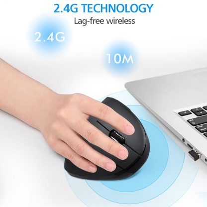 EasySMX Wireless Mouse G814 Vertical Mouse Ergonomic Optical 800 1200 1600 2400 DPI 6 Buttons Mause for Windows MAC OS 5