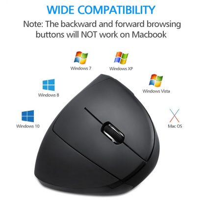 EasySMX Wireless Mouse G814 Vertical Mouse Ergonomic Optical 800 1200 1600 2400 DPI 6 Buttons Mause for Windows MAC OS 2