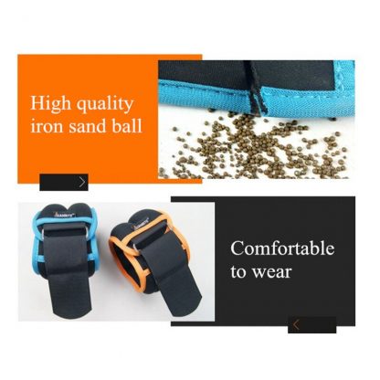 1kg/pair Adjustable Wrist Ankle Weights Iron Sand Bag Weights Straps with Neoprene Padding for for Exercise Fitness Running 4